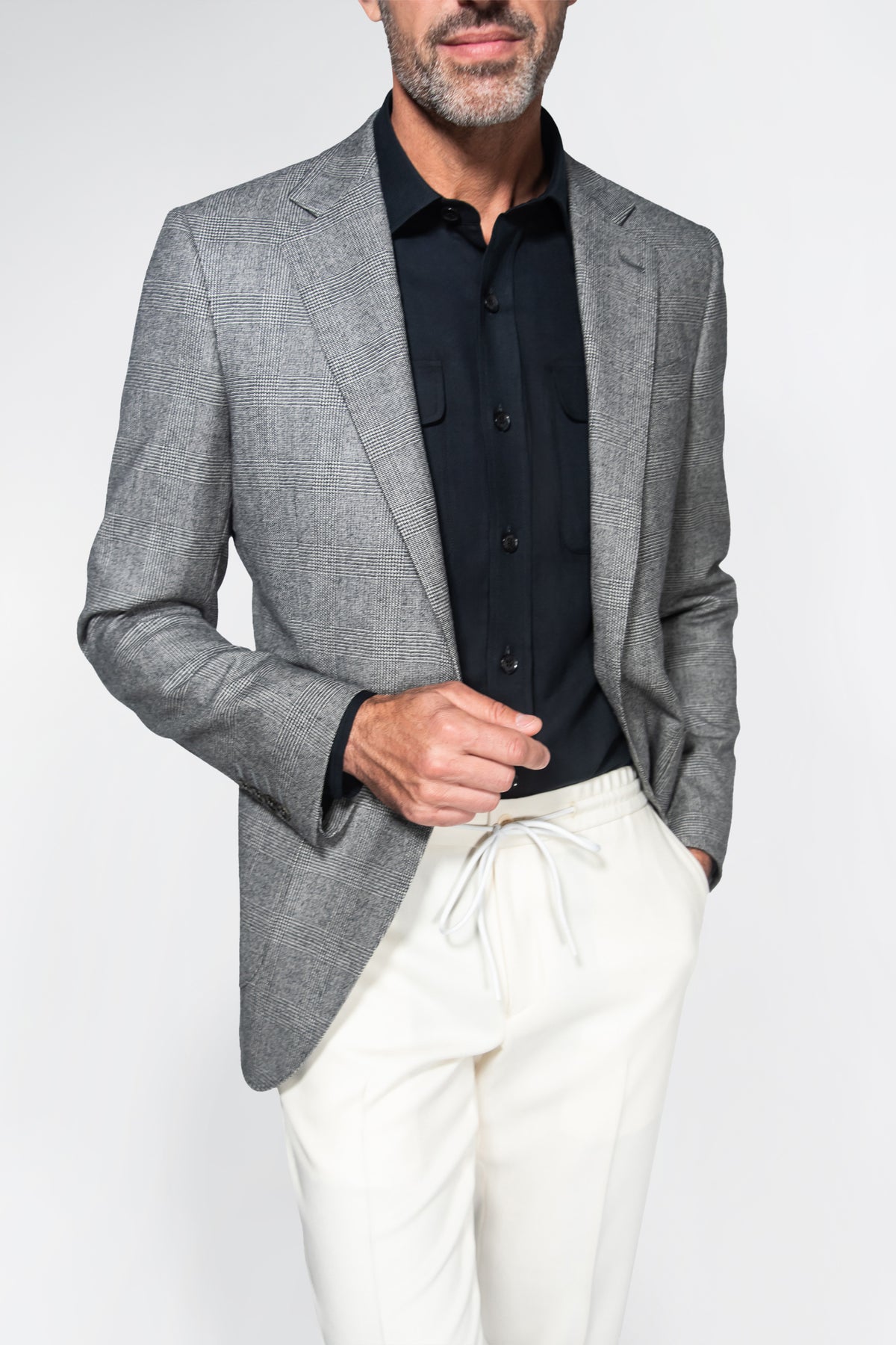 Holland & Sherry Flannel Glen Plaid