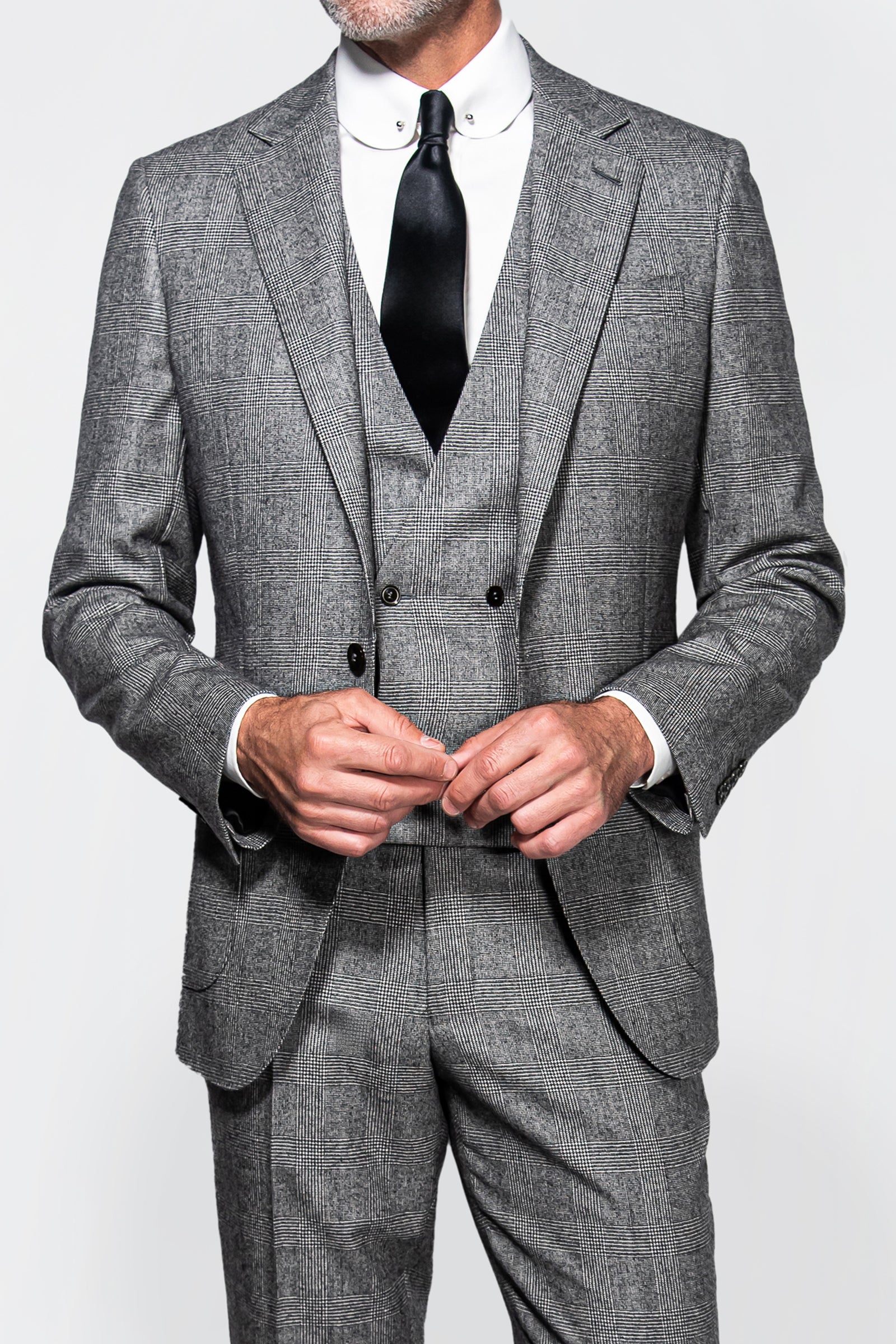 Holland & Sherry Flannel Glen Plaid