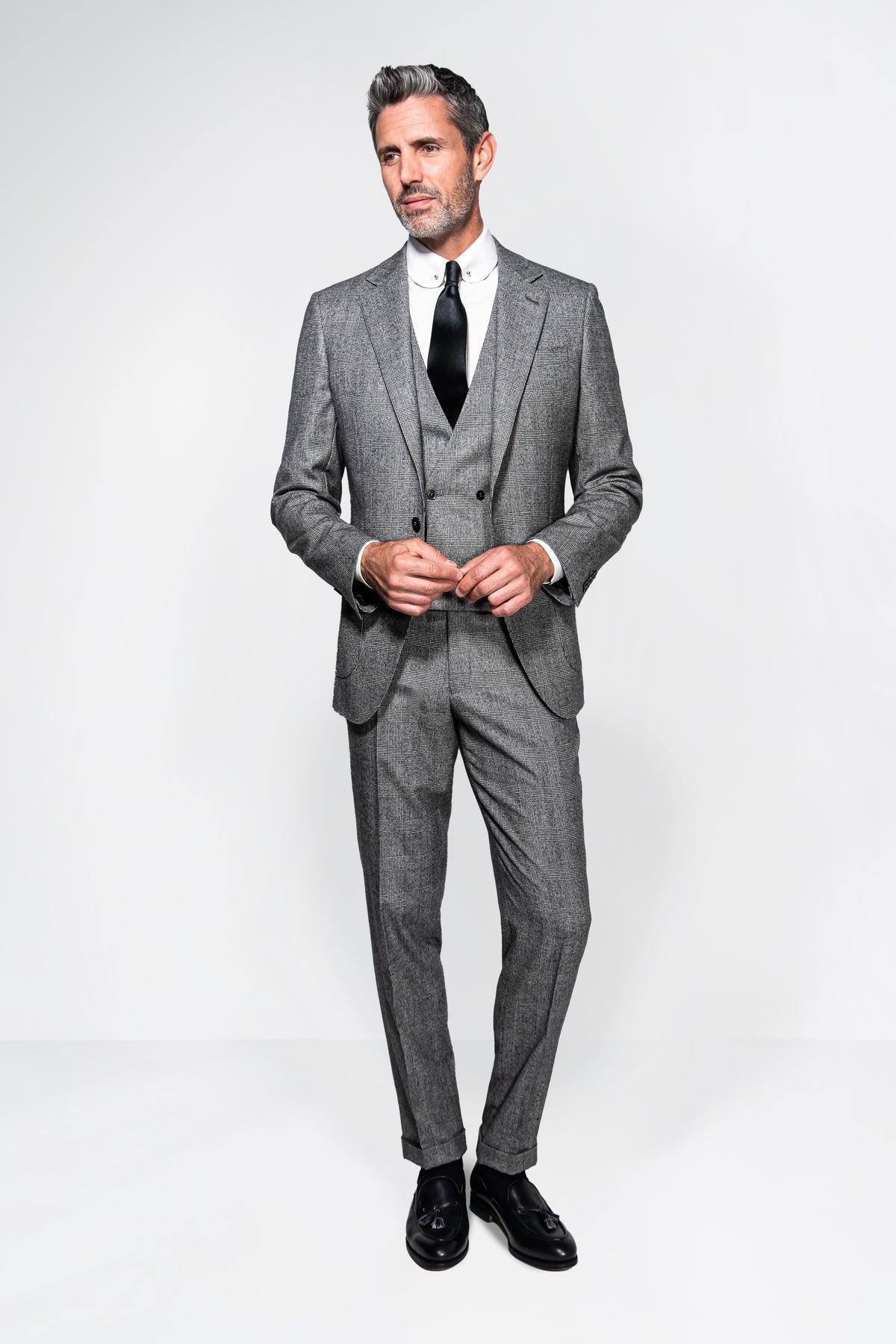 Holland & Sherry Flannel Glen Plaid