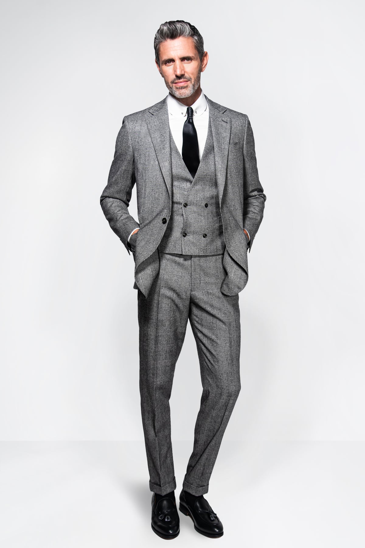 Holland & Sherry Flannel Glen Plaid