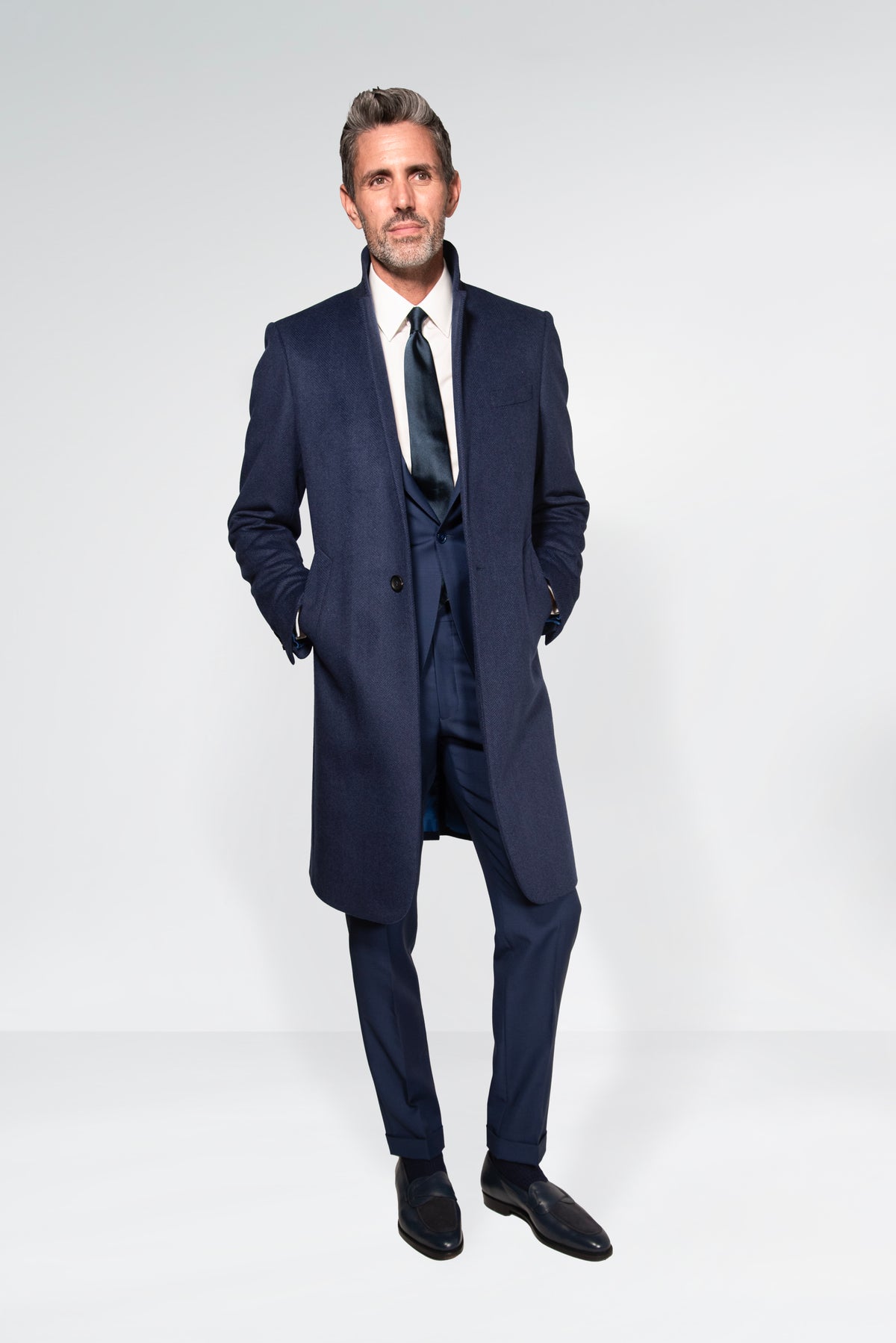 Flannel Herringbone Overcoat