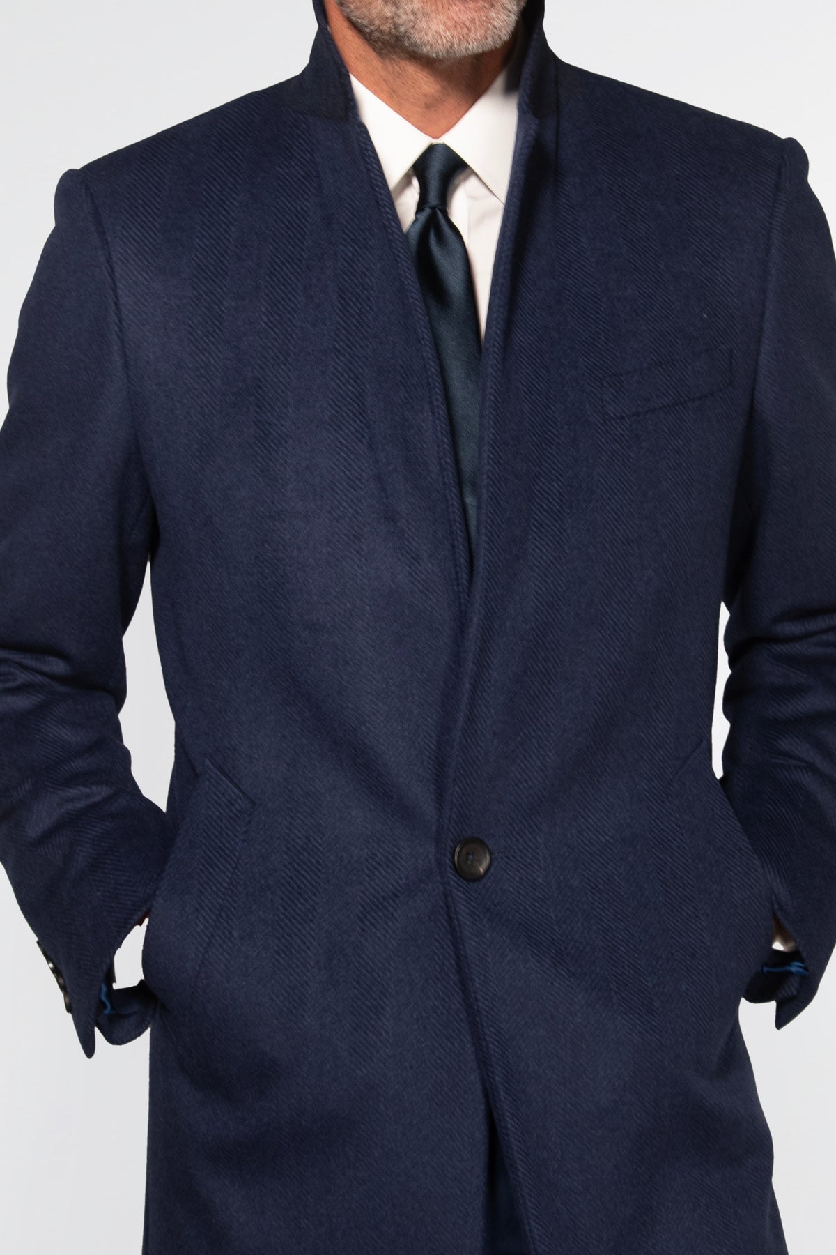 Flannel Herringbone Overcoat