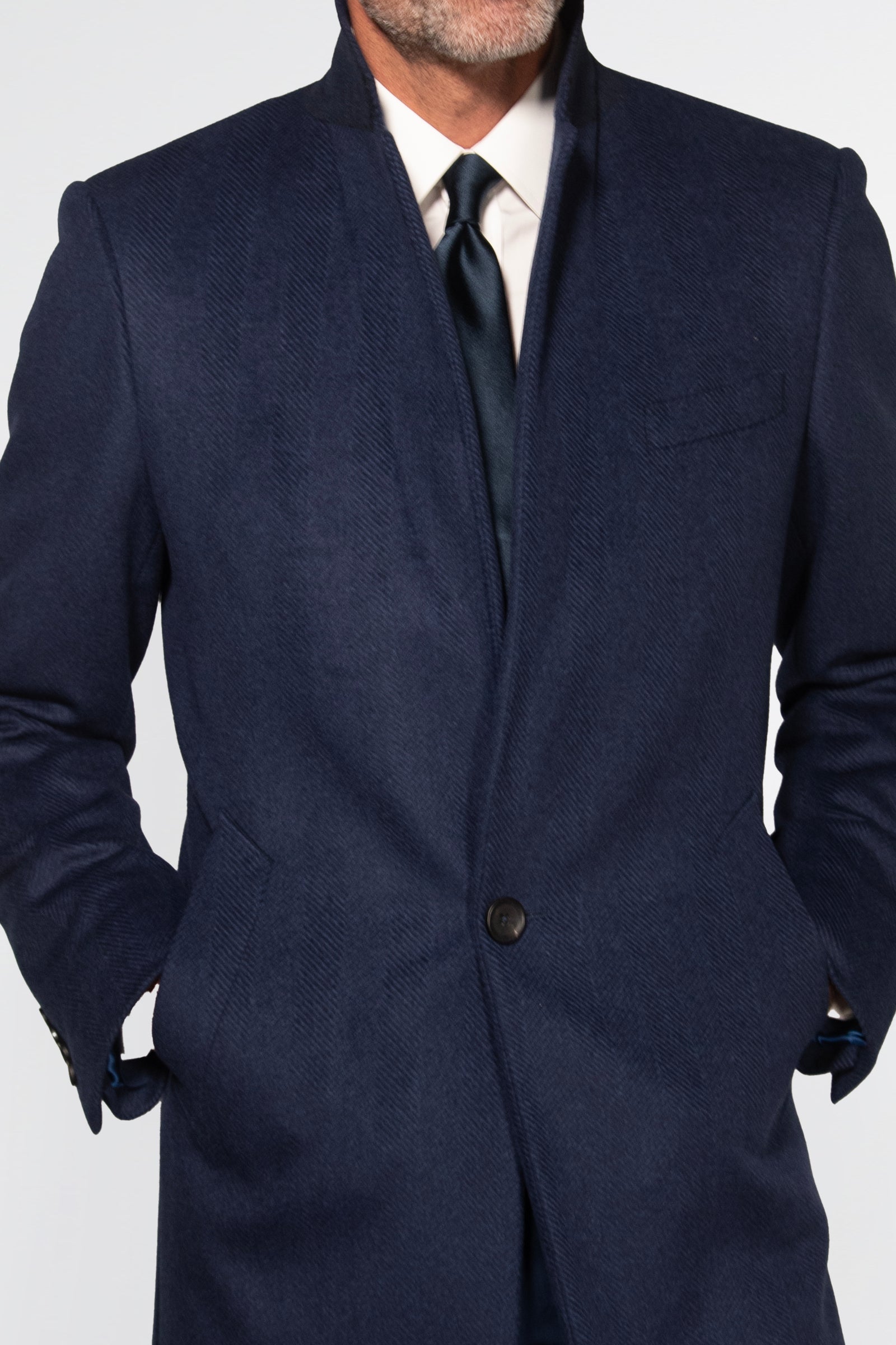 Flannel Herringbone Overcoat