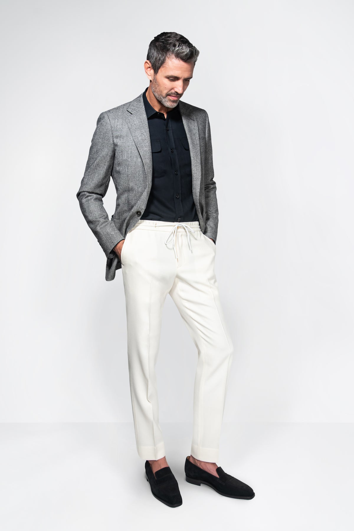 Twill Wool Dress Jogger Pants