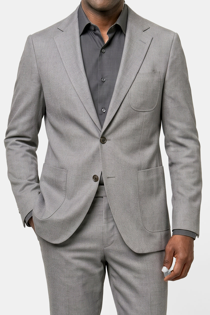 English Cotton 2pc Suit - Gray