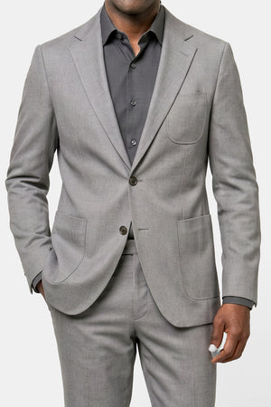 English Cotton 2pc Suit - Gray