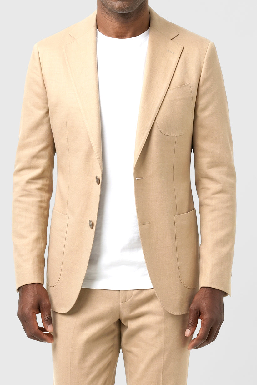 English Cotton 2pc Suit - Light Tan