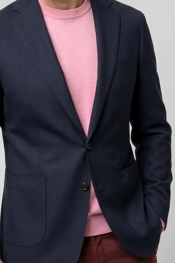 English Cotton Blazer - Navy