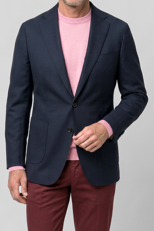 English Cotton Blazer - Navy