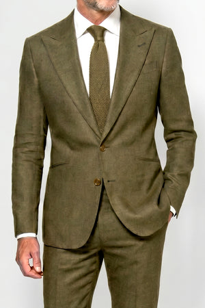English Linen Suit - Olive