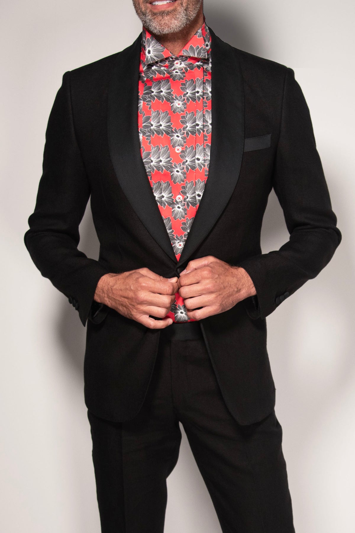 English Linen Tux with English Cotton Details