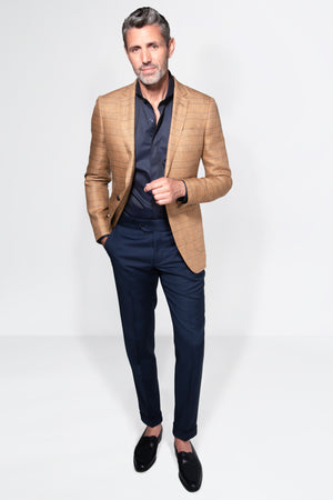 Glen Plaid Linen Sport Coat