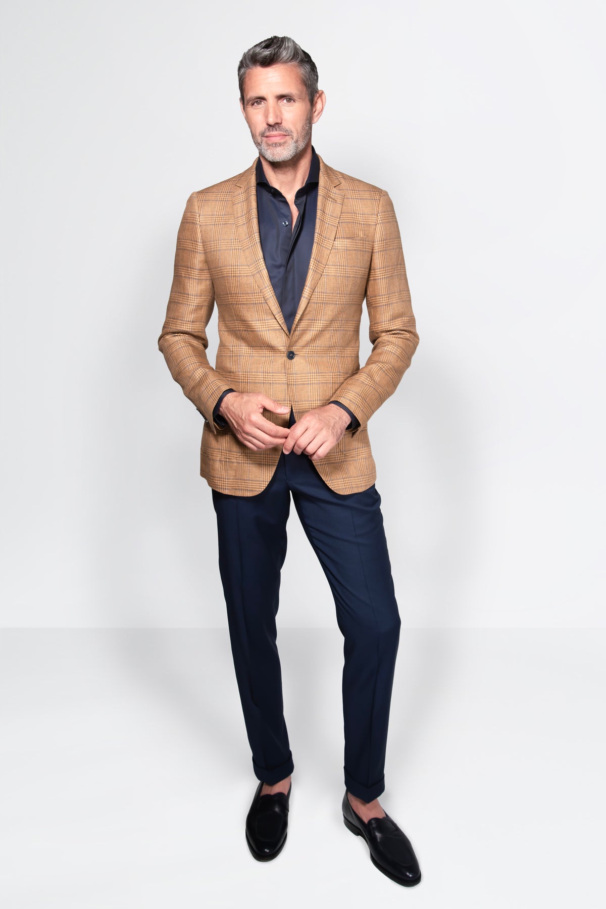 Glen Plaid Linen Sport Coat