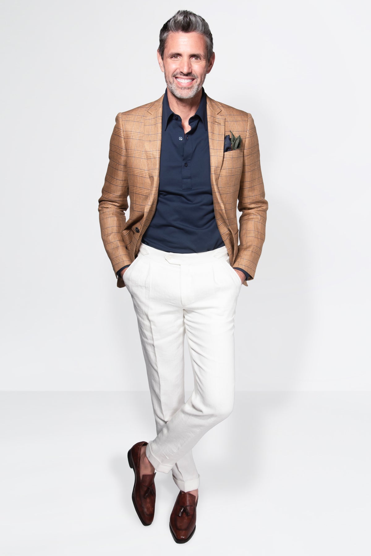 Glen Plaid Linen Sport Coat