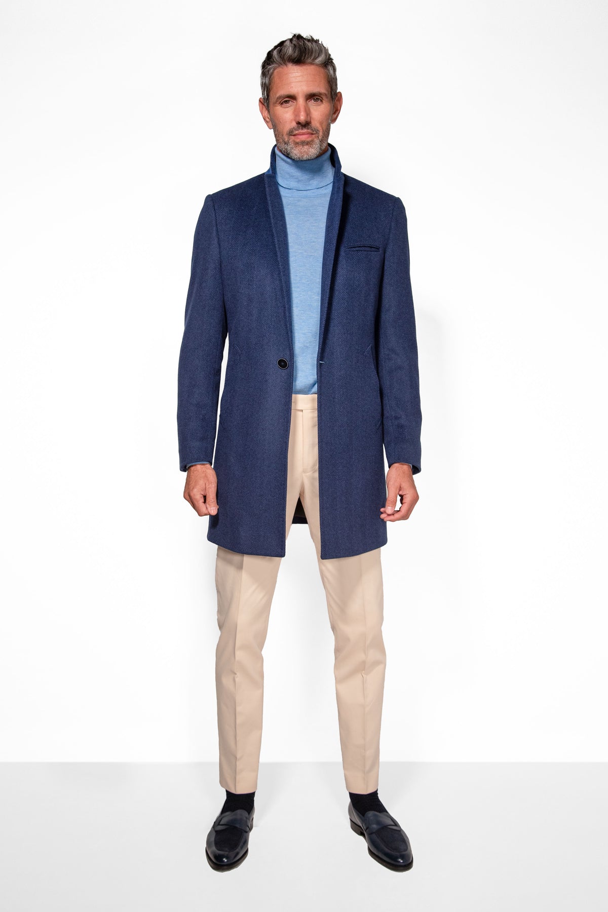 Herringbone Flannel Overcoat