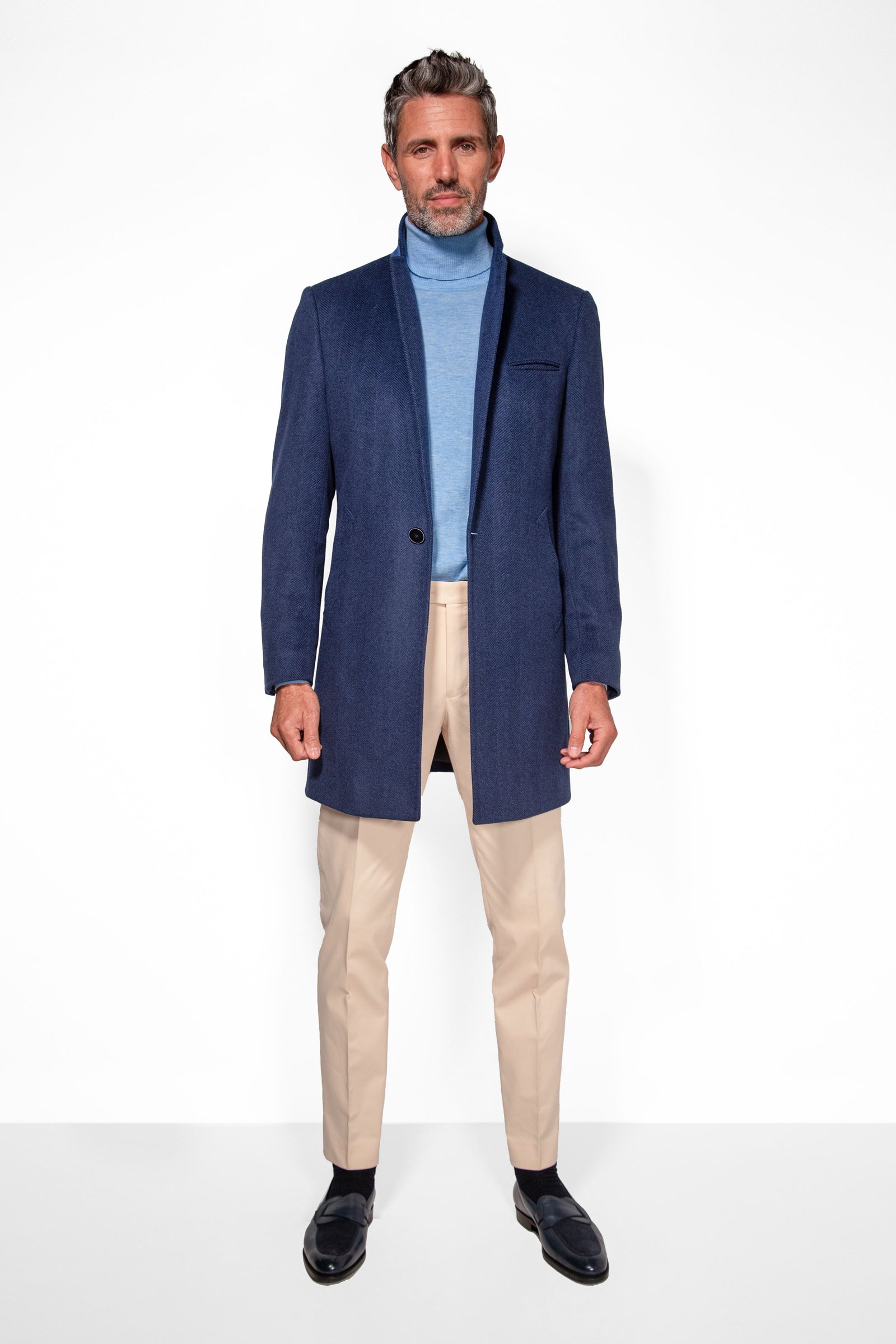 Herringbone Flannel Overcoat