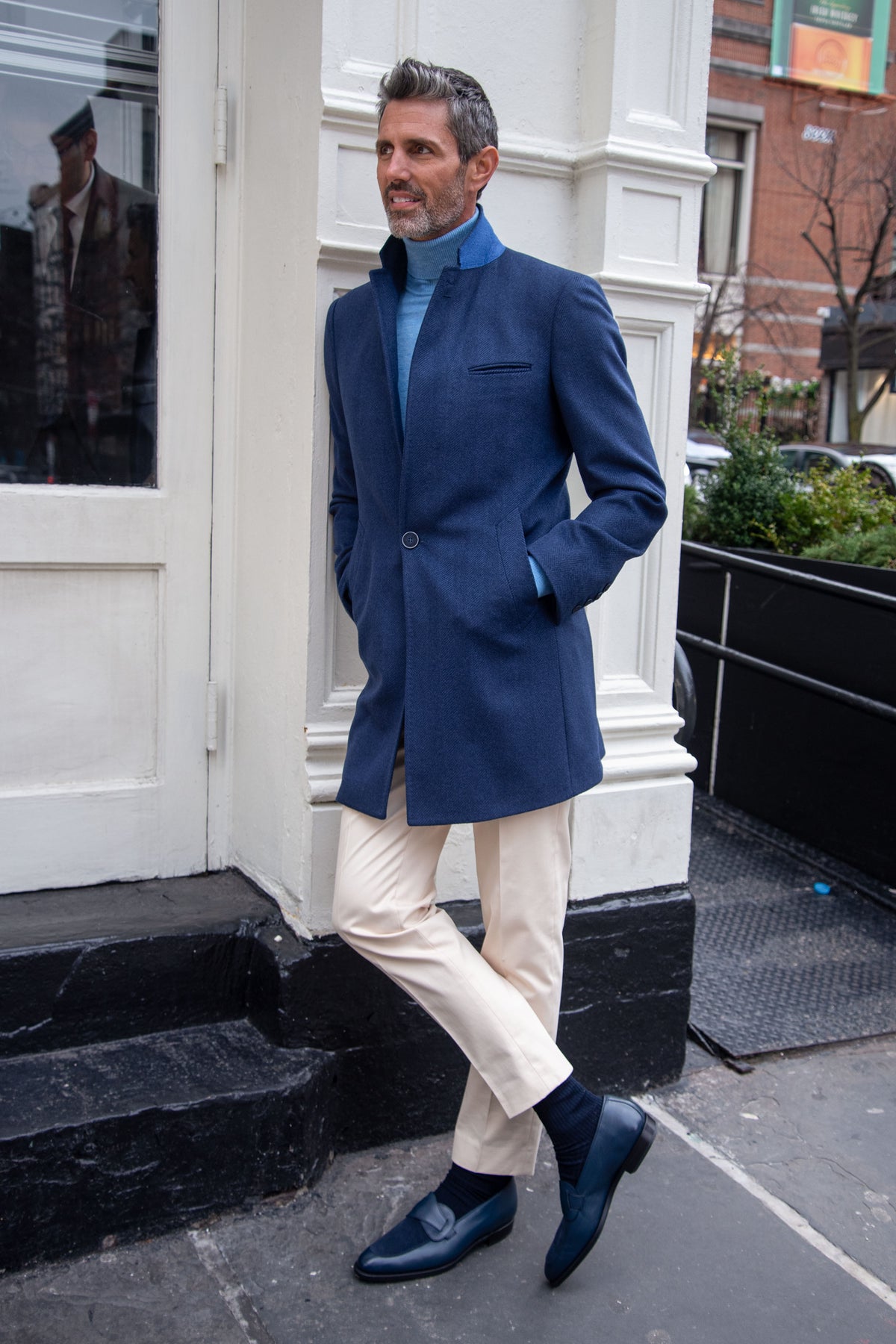 Herringbone Flannel Overcoat