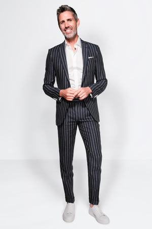 Pinstripe Linen Suit