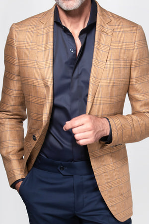 Glen Plaid Linen Sport Coat