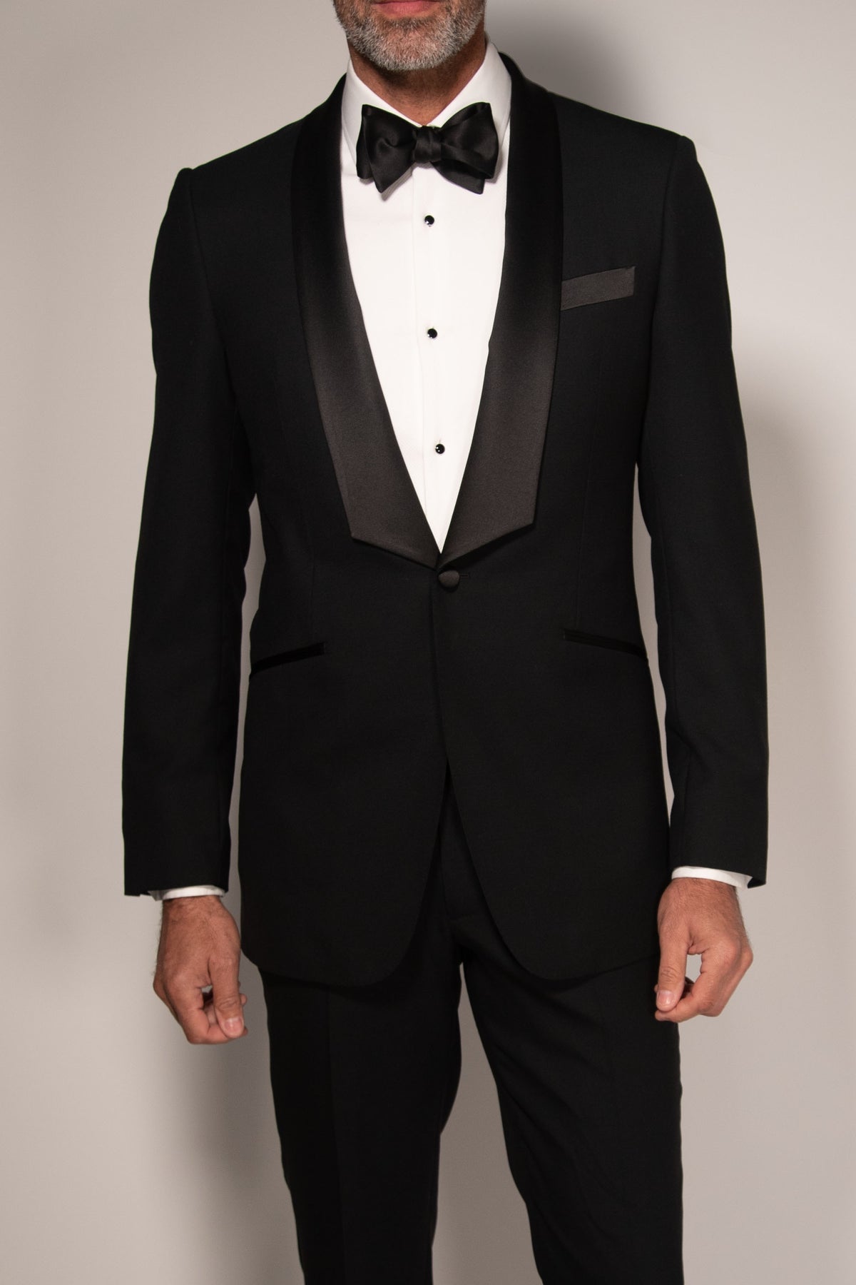 【日本入手困難】CLASSIC TUX JACKET IN GRAIN DE POUDRE English Mohair Tuxedo Jacket - Acustom Apparel