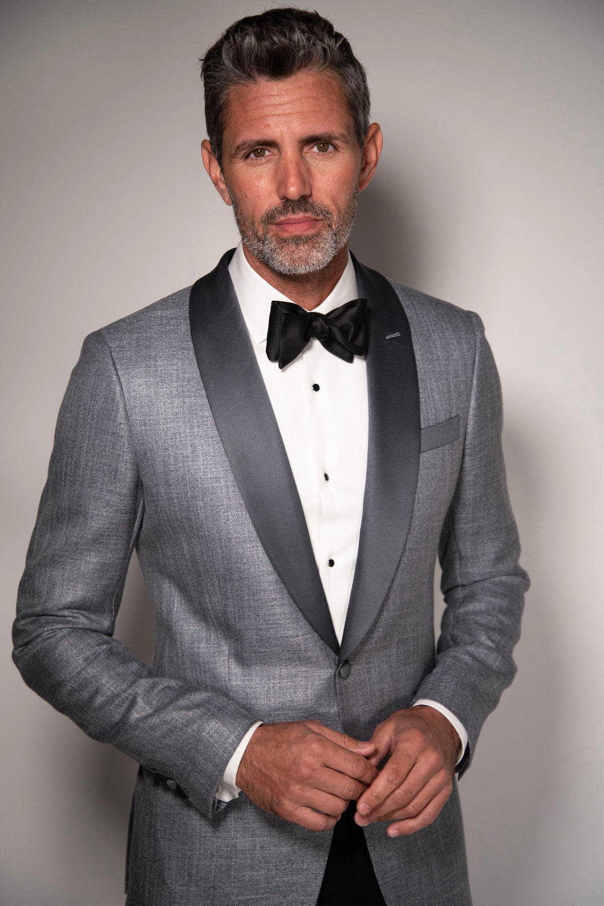 Italian Bamboo Dinner Jacket w/ Satin Lapel