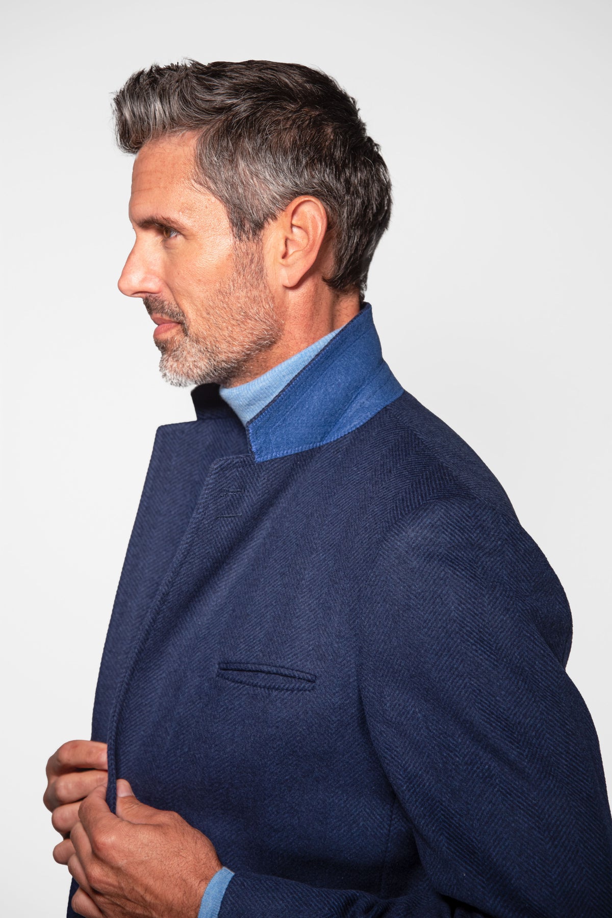 Herringbone Flannel Overcoat