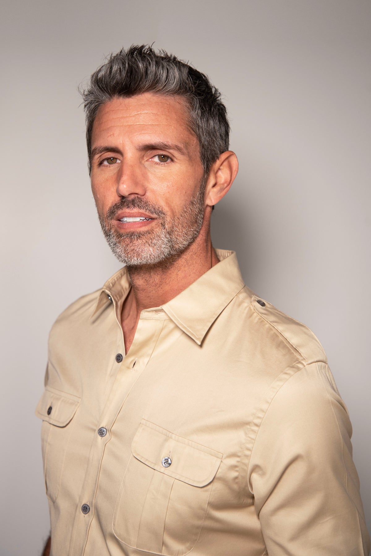 Safari Long Sleeve Tan Shirt