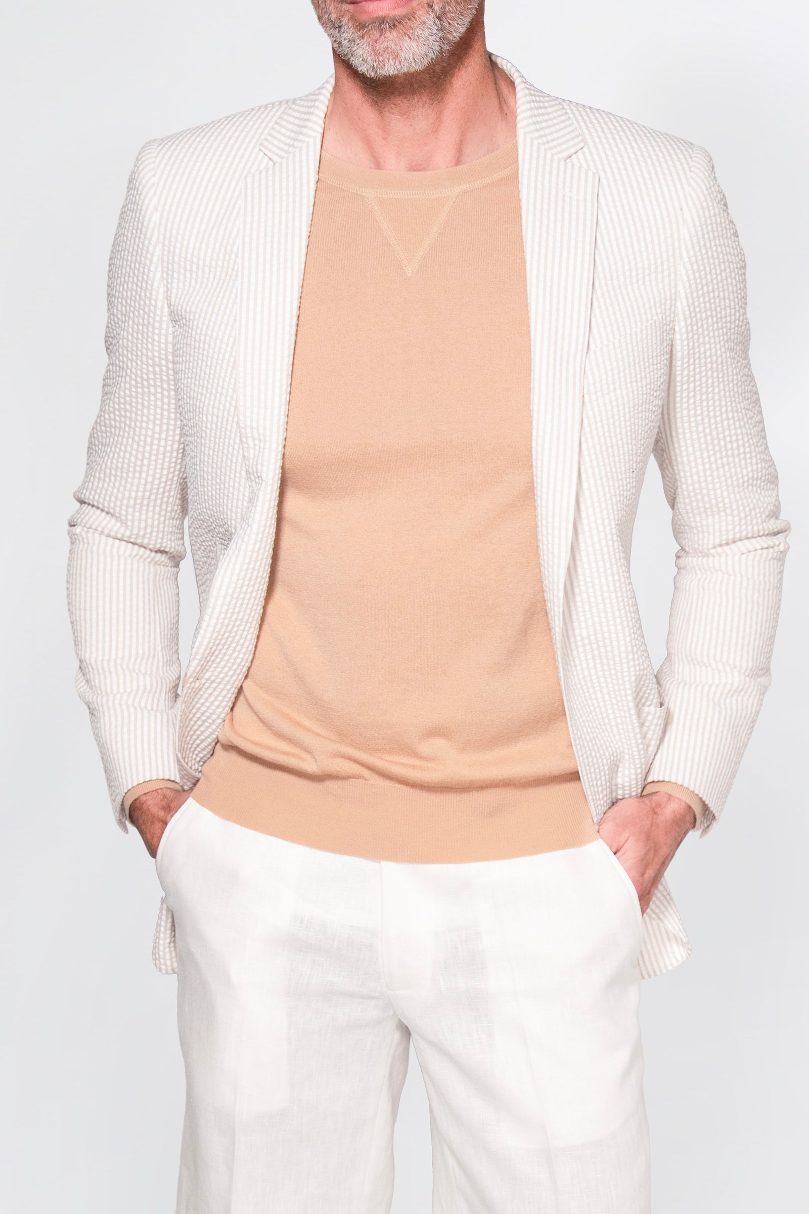 Striped English Seersucker Blazer