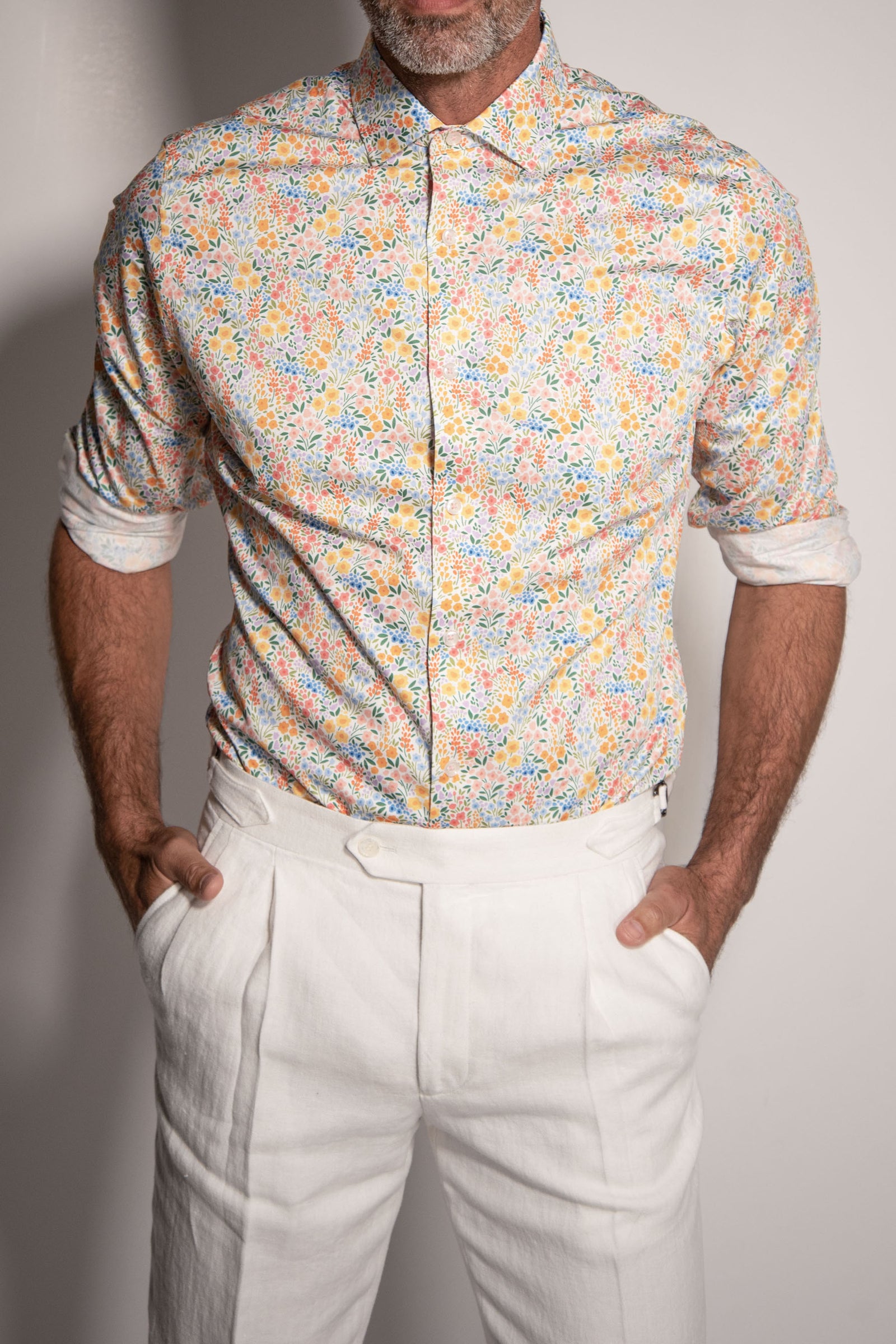 Wildflower Garden Button Down Long Sleeve Short