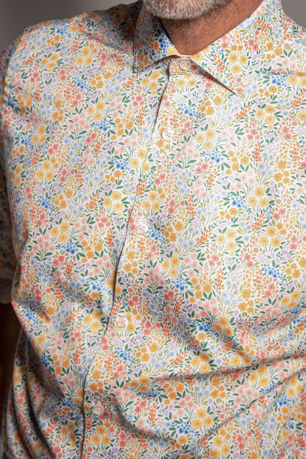 Wildflower Garden Button Down Long Sleeve Short