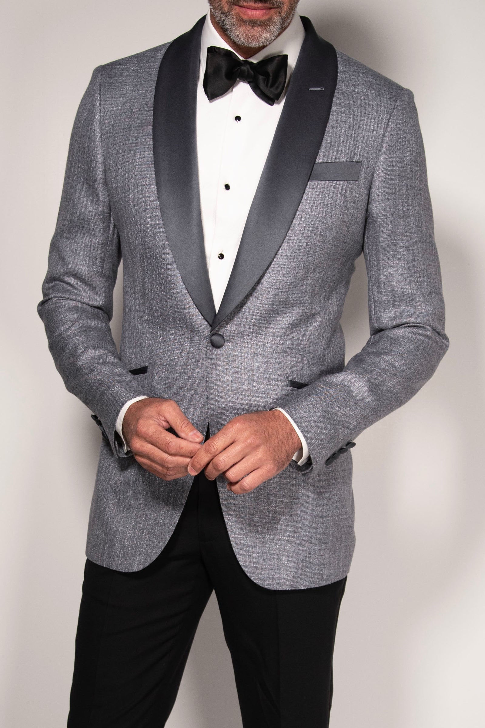 Italian Bamboo Dinner Jacket w/ Satin Lapel