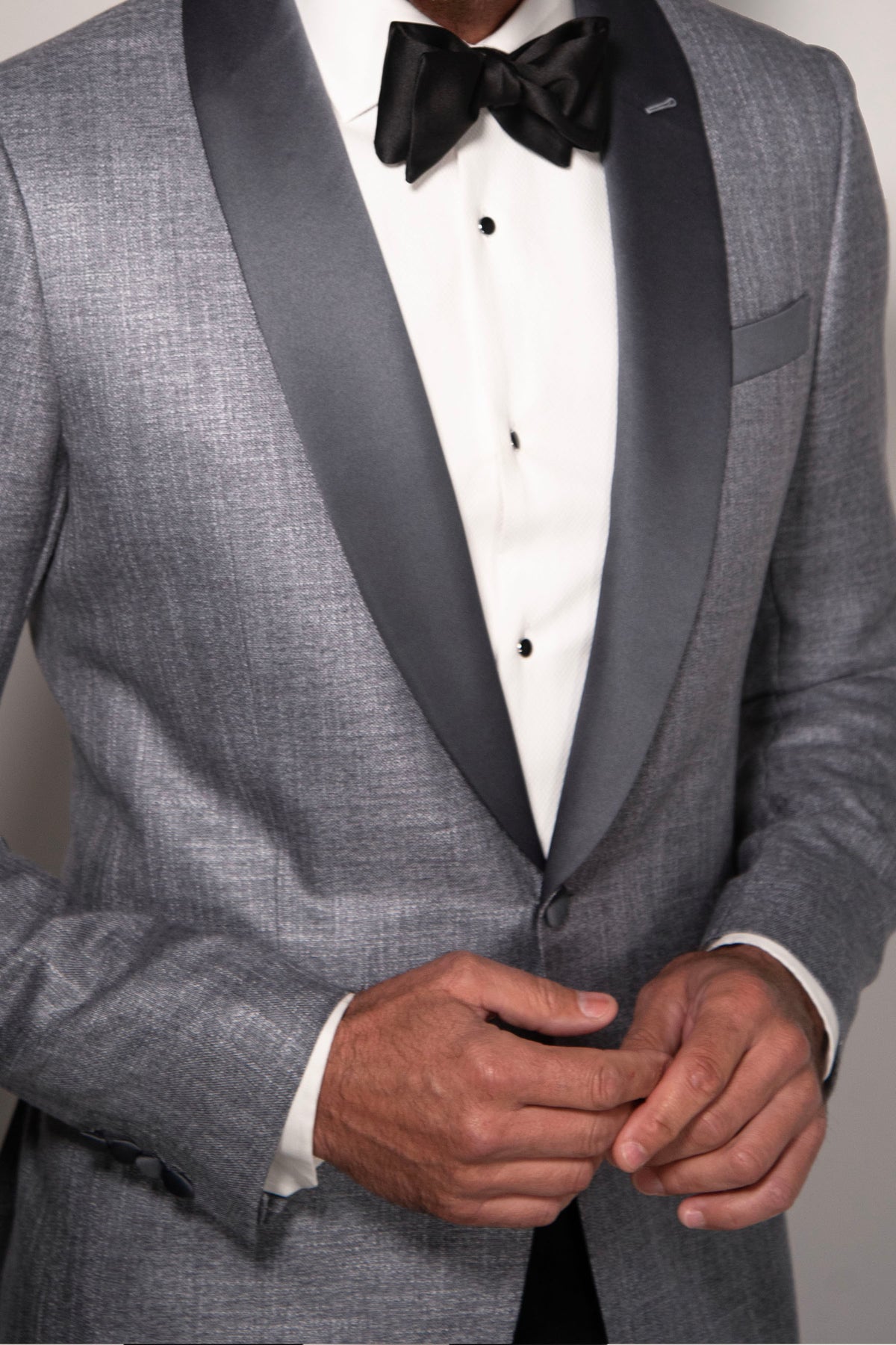 Italian Bamboo Dinner Jacket w/ Satin Lapel