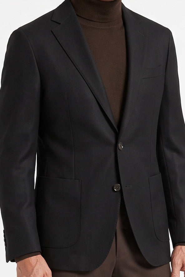 Italian Hopsack Blazer — Midnight Navy