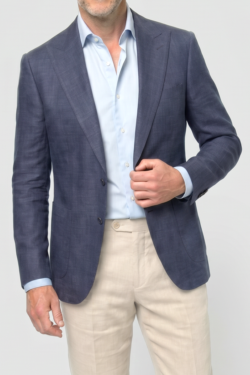 Solbiati Linen Blazer - Royal Blue