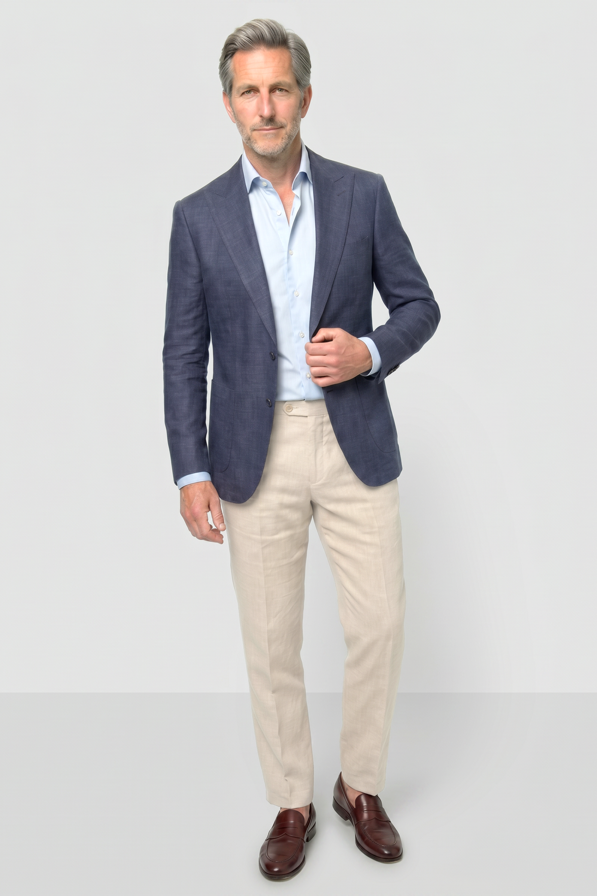 Solbiati Linen Blazer - Royal Blue