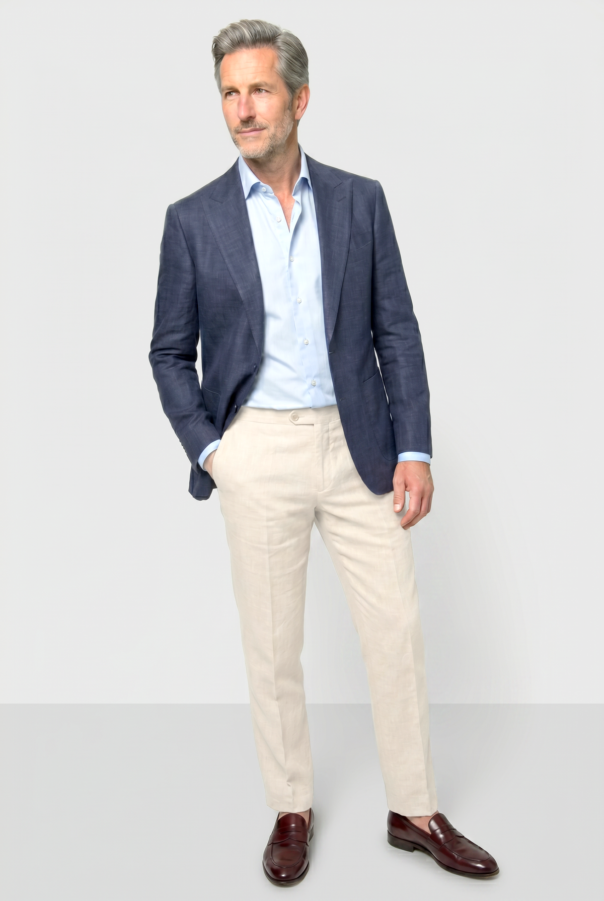 Solbiati Linen Blazer - Royal Blue