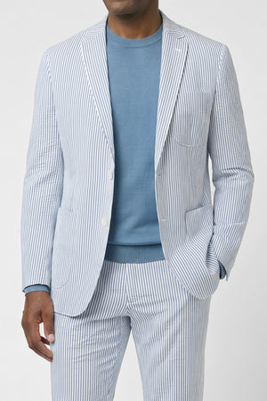 Classic Seersucker Suit - Light Blue