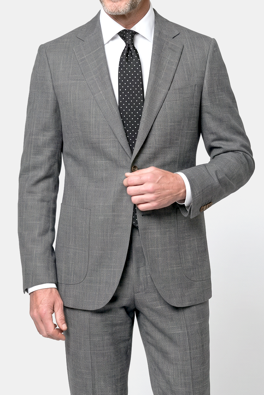 Summer Wool / Silk / Linen Suit - Gray