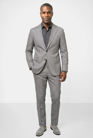 English Cotton 2pc Suit - Gray