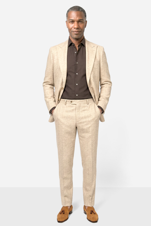 Solbiati Linen Herringbone Suit - Light Tan