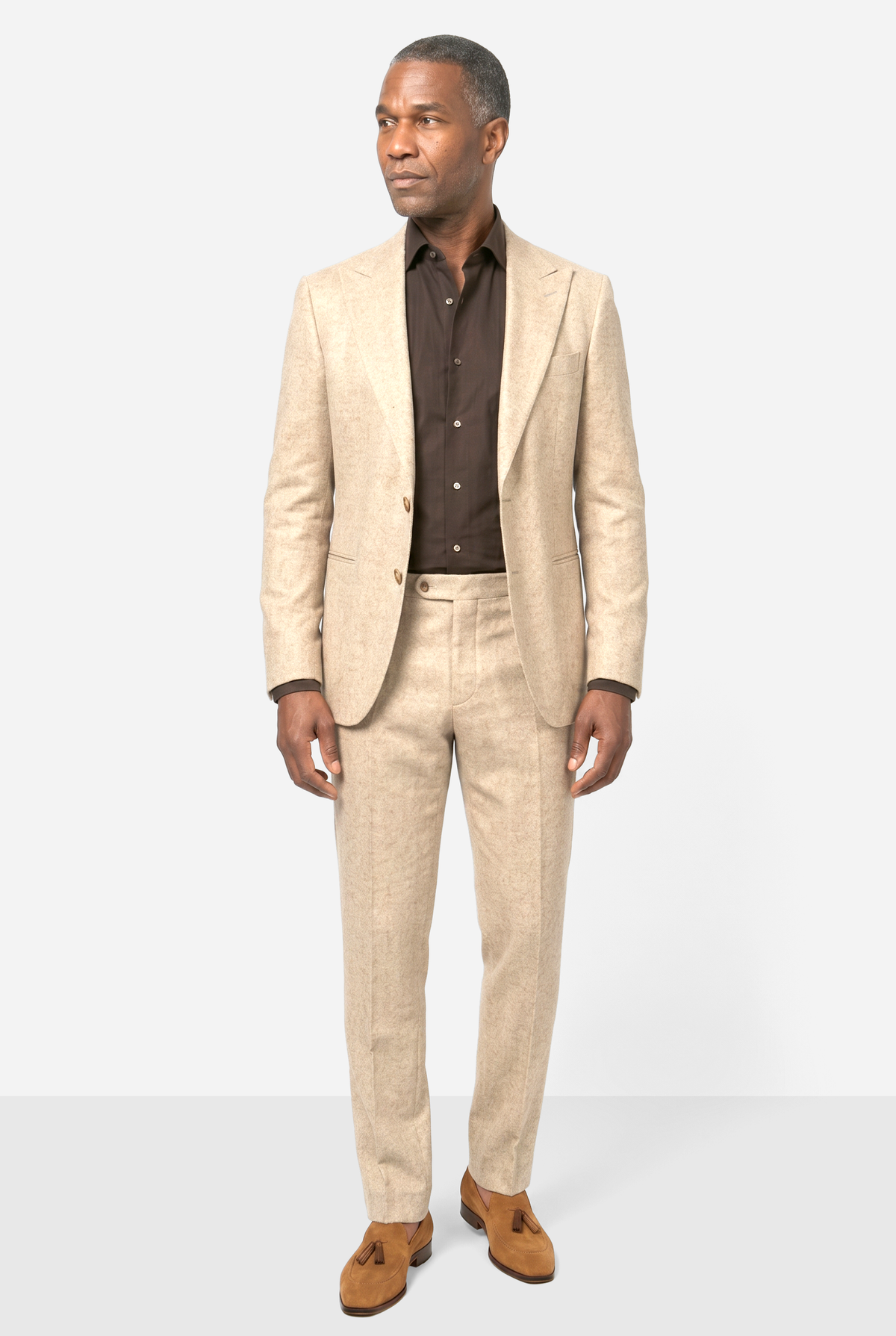 Solbiati Linen Herringbone Suit - Light Tan