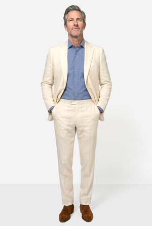Solbiati Linen Herringbone Suit - Ivory