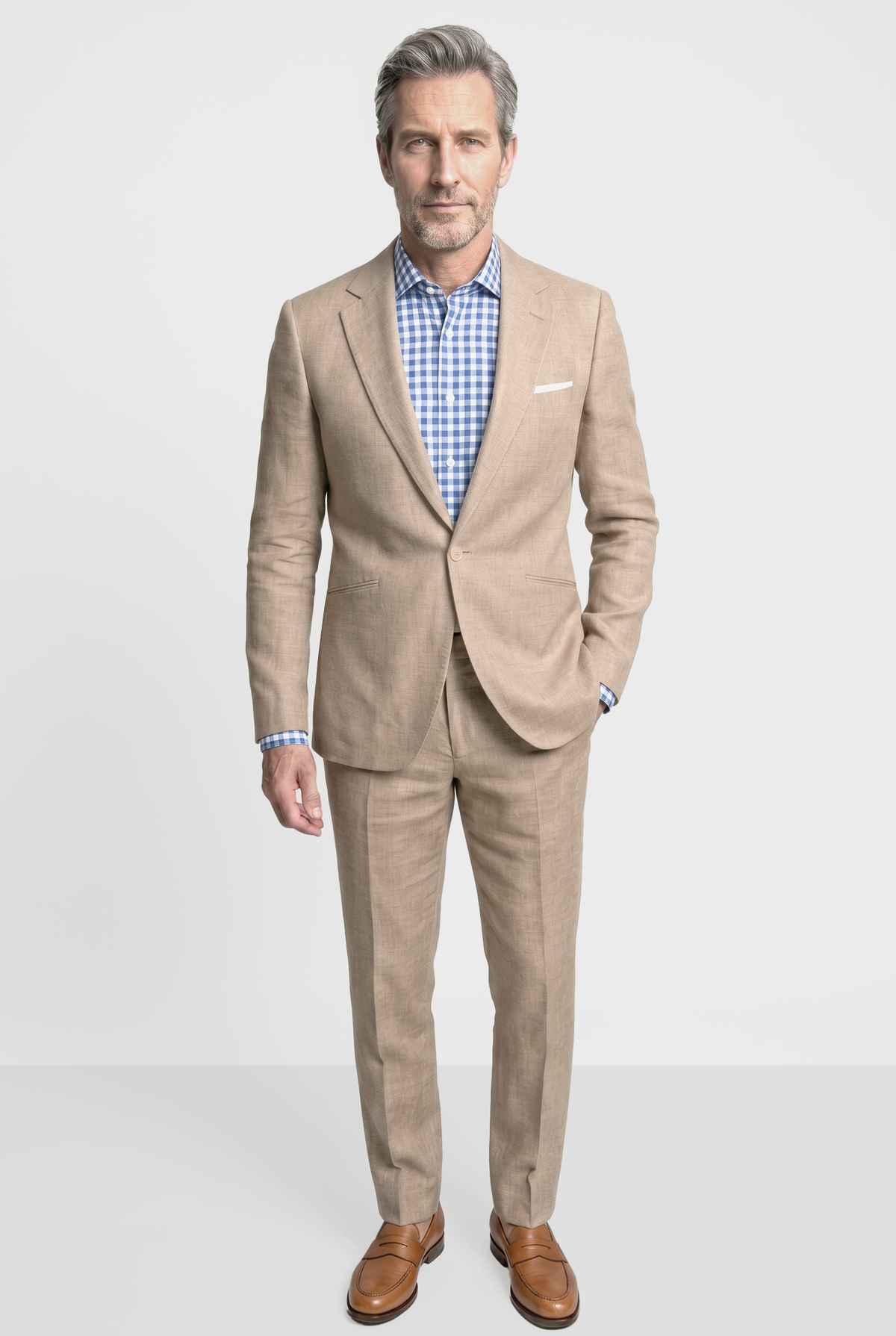 English Linen Suit - Mid-Fawn