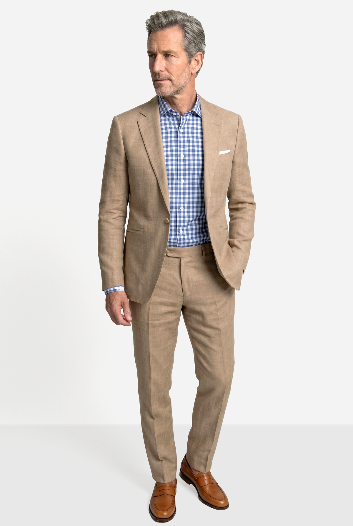 English Linen Suit - Mid-Fawn