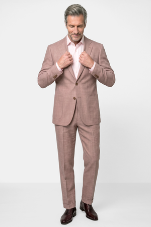 Summer Wool / Silk / Linen Suit - Desert Rose
