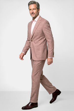 Summer Wool / Silk / Linen Suit - Desert Rose