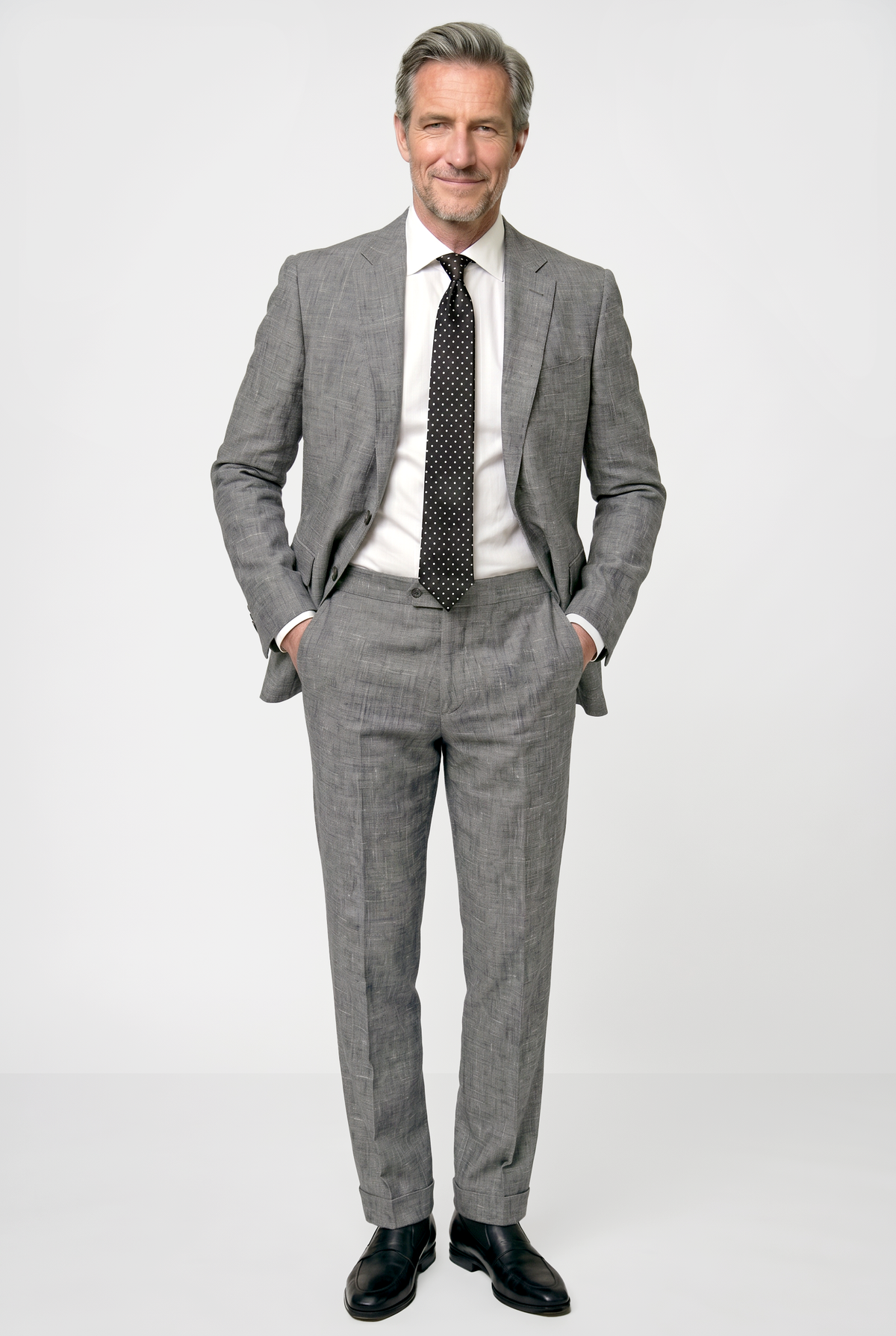 Summer Wool / Silk / Linen Suit - Gray
