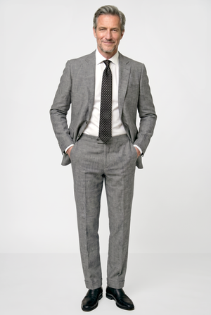 Summer Wool / Silk / Linen Suit - Gray