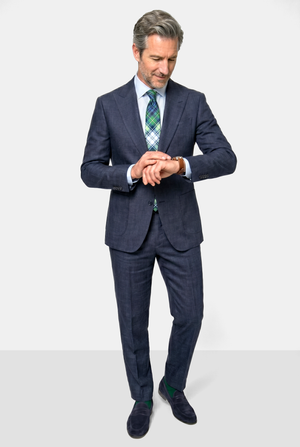 Solbiati Linen Suit - Royal Blue