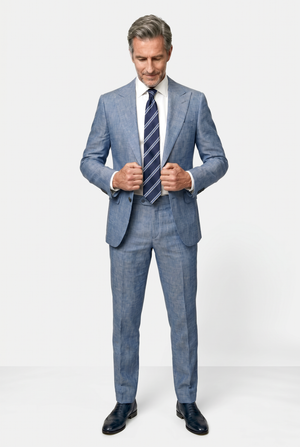 Solbiati Linen Suit - Sky Blue